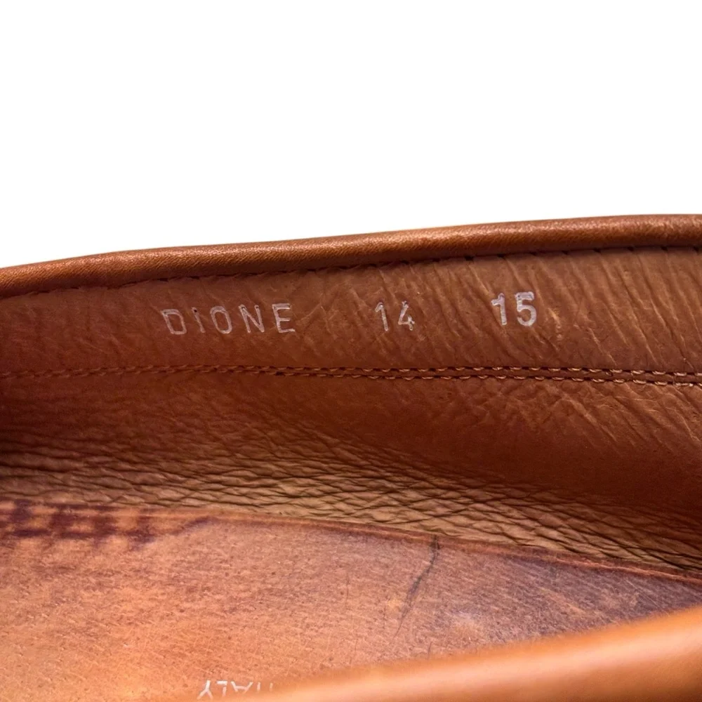 Donald Pliner Dione Men’s Loafers Tan Leather Sz 15